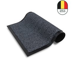 Studio M Deurmat - Deurmat Binnen - Droogloopmat - 80x120 cm - Classic - Grijs - Schoonloopmat - Deurmat binnen antislip - Gemaakt in België