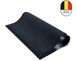 Studio M Deurmat - Deurmat Binnen - Droogloopmat - 90x150 cm - Classic - Zwart/antraciet - Schoonloopmat - Deurmat binnen antislip - Gemaakt in België