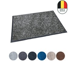 Studio M - Deurmat - Droogloopmat - Deurmat binnen - 60X90 cm - Grijs - 7 maten - 6 kleuren - Deurmatten gemaakt in België