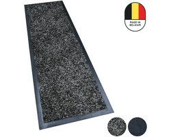 Studio M Deurmat - Droogloopmat - Keukenloper - 60x180 cm - Classic Pro - Donkergrijs - Deurmat Binnen - Schoonloopmat - Loper Tapijt - Antislip - Extra Sterk - Gemaakt in België