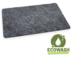 Studio M Deurmat - Wasbaar - Droogloopmat - 80x120 cm - Ecowash - Grijs - Schoonloopmat - Voor Buiten en Binnen - Milieuvriendelijk TPE Antislip Deurmat