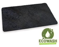 Studio M Deurmat - Wasbaar - Droogloopmat - 80x120 cm - Ecowash - Zwart - Schoonloopmat - Voor Buiten en Binnen - Milieuvriendelijk TPE Antislip Deurmat