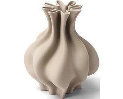 Studio RAR Vaas Calyx - Vaas keramiek - Taupe - H 28 cm