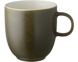 Studio Round North mok, moderne keramische mokken, koffiebekers, 33 cl, 1 stuk, matte moss/matte white