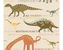 Studio Swaai – Retro Dino Safari Behang | Multicolor SW-73-DS01