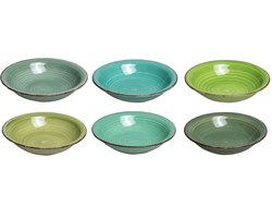 Studio Tavola Diepe Borden Summer Green ø 21 cm - 6 stuks