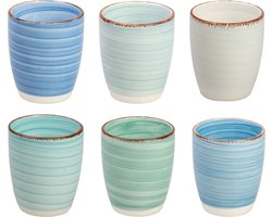 Studio Tavola Koffiekopjes Ocean Blue 160 ml - 6 stuks