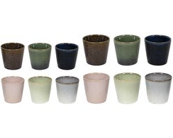 Studio Tavola Koffieset Wind 12-delig – Aardewerk – Mix & Match Tinten – Vaatwasser- & Magnetronbestendig