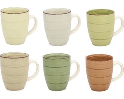 Studio Tavola Mokken Deep Forest 350 ml - Set van 6 mokken - Perfect voor koffie, thee of warme chocolademelk - Vaatwasser- en ovenbestendig - Stevig keramiek - 88 x 105 mm - Bekers & Mokken - Koffie en Thee