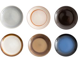 Studio Tavola Ontbijtborden Earth - Dessertborden - Dessert Plate - Aardewerk Aardetinten - Vaatwasser- en Magnetronbestendig - Ø 20 cm, Set van 6