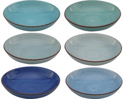 Studio Tavola Pastaborden Ocean Blue ø 23 cm - 6 stuks