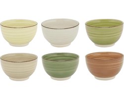 Studio Tavola Soepkommen Deep Forest ø 14 cm - Set van 6 soepkommen - Ideaal voor soep of bijgerechten - Vaatwasser- en ovenbestendig - Duurzaam keramiek - 140 x 85 mm - Servies - Kommen & Schalen