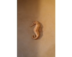 Studio Wildflower Sadie the Seahorse small - Rotan dier zeepaard voor aan de wand - Kinderkamer decoratie - wanddecoratie