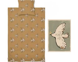 Studioloco - Dekbedovertrek Bird - Beddengoed - Set met Kussensloop