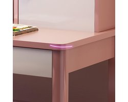 StudyPro Modern Houten Bureau met 2 Lades en Boekenplank – 120 cm Student / Home Office / Computertafel – Blauw – Novihome