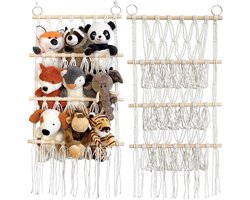 Stuffed Animal Hammock - 3 Layers Storage - Hanging Storage Net voor Pluche Dieren en Teddyberen - Kinderkamer Decoratie