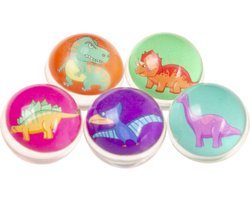 Stuiterballen 24 Stuks Rubberen Dinosaurus stuiterballen - Party bag fillers voor kinderen - Dino - Verjaardagsspeelgoed voor kinderen - Meerkleurig met verschillende Varianten