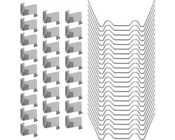 Stuks Kasclips voor Glazen Kasramen - Roestvrijstalen Glasklemmen - Vervangende Accessoires voor Kassen - Sterke Ruitbevestigingsclips