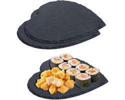 stuks leistenen borden, leistenen serveerbord, leistenen bord om op te schrijven, stenen bord leistenen bord 20 x 20 cm, voor sushi, kaas serveerbord, voedseltafelblad
