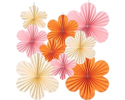 stuks papieren bloemendecoraties, papieren waaierdecoraties hangend, verjaardags-, bruilofts-, tuinfeestdecoraties, evenementenaccessoires hangende decoraties