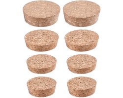 stuks taps toelopende kurken stoppen in 4 maten, wijnkurken, flessendoppen, karaf, houten vervangende vatdoppen voor wijn, bier, whisky, karaf, fles, glazen flessen, weckpotten