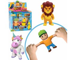 Stumble Guys Monster Flex stressbal - 1 exemplaar - Spaar ze allemaal - Rek Strek Squeeze - Anti stress speelgoed - 13 cm groot
