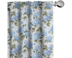 Stunq® Bloemrijke Decoratieve Gordijnen Set voor Woon- en Slaapkamer, Hortensia Design