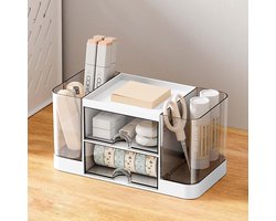 Stunq® Bureau Organisator met Transparante Lade en Multifunctionele Penhouder voor Thuis en Kantoor