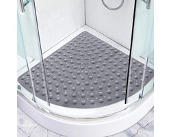 Stunq® Douchemat antislip antislipmat douche 70x70cm: hoekdouchemat driehoekig douche-inzetstuk antislip met zuignappen - grote veiligheidsantislipmat douche voor senioren