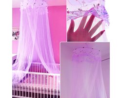 Stunq® Elegant en Functionele Klamboe voor Babybedden, Eenpersoonsbedden en Tweepersoonsbedden in Paars