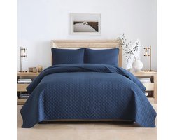 Stunq® Elegante en Comfortabele Katoenen Bedsprei met Kussenslopen voor Tweepersoonsbed, 3-delig