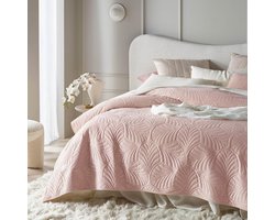Stunq® Elegante Poederroze Bedsprei van 170 x 210 cm voor Bed of Bank