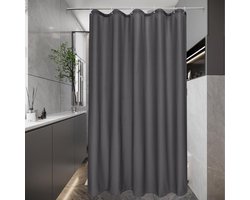 Stunq® Grijze Douchegordijn Waterdicht Antischimmel Sneldrogend 100x200 cm