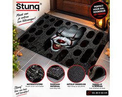 Stunq® Halloween Deurmat 3D Illusie Gat - Antislip Vloermat Clown