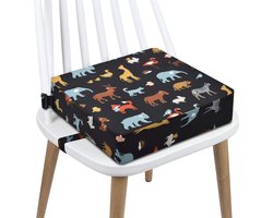 Stunq® Kinderstoelverhoger met PU-schuim, wasbare stoelverhoger met 2 riemen, draagbare stoelverhoger met veiligheidsgesp voor eettafel