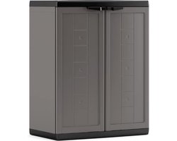 Stunq kunststof kast "Jolly" laag, 1 stuk, donkergrijs/zwart