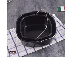 Stunq® Non-stick Airfryer Bakmand Groot – Anti-aanbak Cake Pan voor heteluchtfriteuse