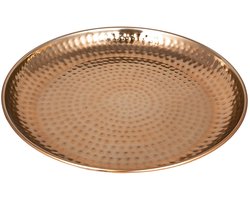 Stunq® Ronde Dienblad, Koper, 40 cm - Stijlvol Oosters Decoratie