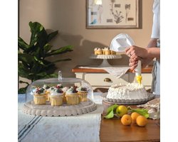 Stunq® Set kleine gebaksbordjes - transparant, Ø30 x h16 cm