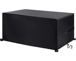 Stunq® Tuinmeubelhoes, waterdichte beschermhoes, anti-UV-zeil voor tuintafels, terrasmeubilair, regen- en stofdicht, heavy duty 420D Oxford-stof 125 x 63 x 74 cm