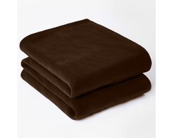 Stunq® Ultrazachte Fleece Deken, Luxe Woonkamer Plaid, Schokoladenbruin, 120 x 150 cm