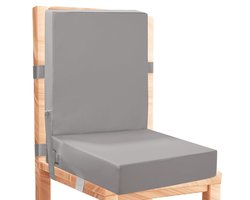 Stunq® Verstelbare Kinderstoelverhoger voor Eettafel met Veiligheidsgordel en Antislipbasis
