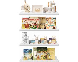 Stunq Wandplankenset voor Kinderkamer, 4 Stuks, 38 cm Zwevende Planken voor Boeken en Speelgoed
