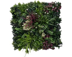 Stunthaag - Kunsthaag - Botanical plantenwand - Type C - voor binnen en buiten gebruik! - 50 x 50 cm