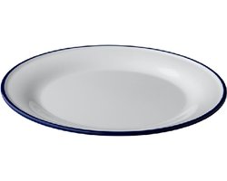 style borden melamine wit blauw Ø 27 cm