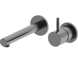 Style wastafelkraan inbouw gunmetal PVD