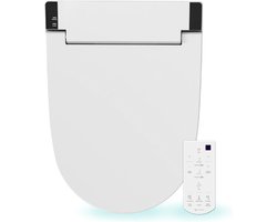 STYLEMENT Elektronische Bidetzitting - Verwarmde Zitting, Warm, Droog en Water, LED-Nachtlampje, Bidet, Toiletbril uit Eén Stuk, Verlijmd - Wit (VB-6000SE)