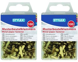 Stylex Splitpennen - 200x stuks - koper kleur - 19 mm - metaal