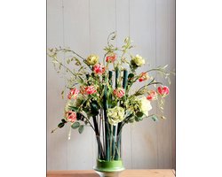 Stylvol en Eyecatching boeket van zijdenbloemen /bouquet silk flowers /85cm / woonaccessoires / Valentijn cadeau/ Moederdag /housewarming