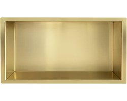 Sub Sunk inbouwnis 30x60x10cm, geborsteld messing